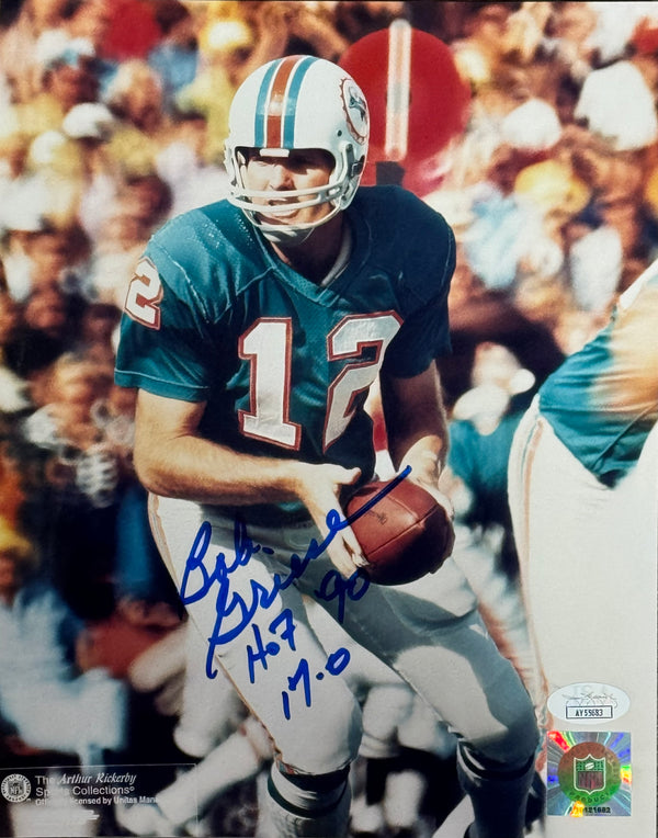 Bob Griese Autographed 8x10 Football Photo (JSA)