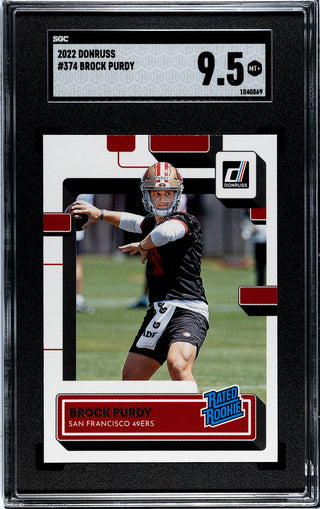 Brock Purdy 2022 Panini Donruss Rated Rookie #374 SGC 9.5