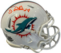 De’Von Achane Autographed Dolphins Speed Mini Helmet (Beckett)