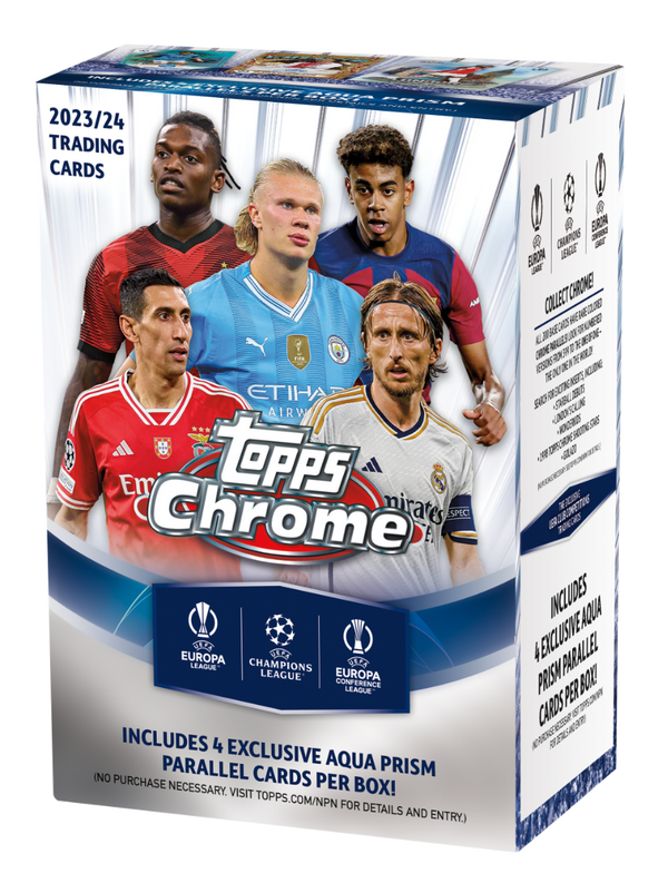 2023/24 Topps Chrome UEFA Club Competitions Soccer Blaster Box