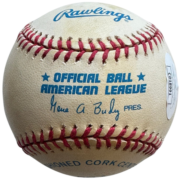 Bernie Williams Autographed Official American League Baseball (JSA)