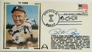 Pete Rose Autographed First Day Cover "Most Hits" (JSA)