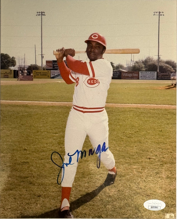 Joe Morgan Autographed 8x10 Reds Baseball Photo (JSA)