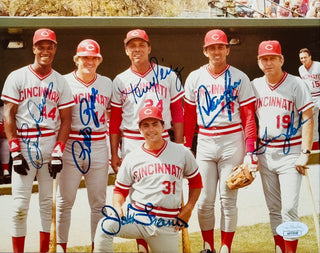 Cincinnati Reds Greats Autographed 8x10 Baseball Photo (JSA)