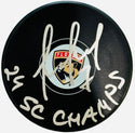 Dmitry Kulikov Autographed "Stanley Cup Champs" Florida Panthers Puck (Beckett)