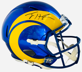 Tyler Higbee Autographed Rams Speed Helmet (JSA)