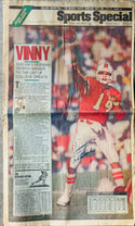 Vinny Testaverde Autographed The Miami Herald Newspaper December 7 1986