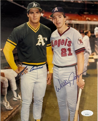 Jose Canseco & Wally Joyner Autographed 8x10 Photo (JSA)