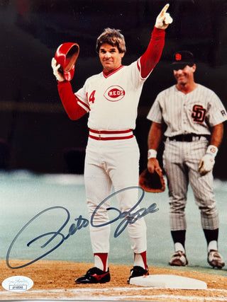 Pete Rose Autographed 8x10 Baseball Photo (JSA)