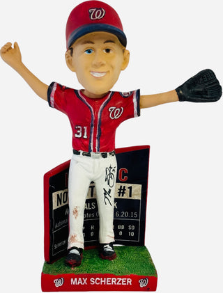 Max Scherzer Autographed Historic Domination Bobblehead 6/20/2015 (Fanatics)