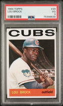 Lou Brock 1964 Topps Card #29 (PSA 3)