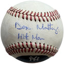 Don Mattingly Autographed Official American League Hand Painted Baseball (JSA)