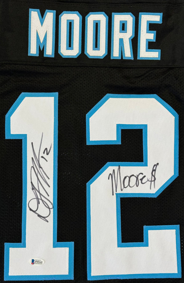 DJ Moore Autographed Panthers Custom Jersey (Beckett)