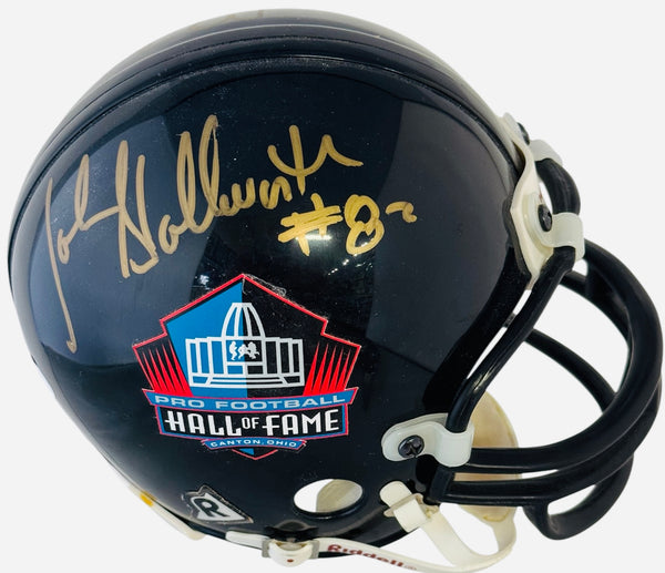 John Stallworth & Mike Webster Autographed Hall Of Fame Mini Helmet (JSA)