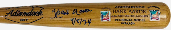 Hank Aaron Autographed Adirondack Bat #102/250 (Goldin)