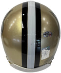 Drew Brees Autographed Saints Mini Helmet (Leaf)