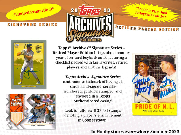 2023 Topps Archive Signature Series Baseball - Retired Player Edition