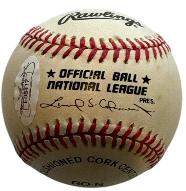 Moises Alou Autographed Official National League Baseball (JSA)