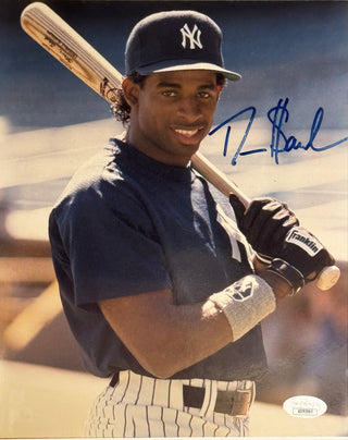 Deion Sanders Autographed 8x10 Yankees Baseball Photo (JSA)