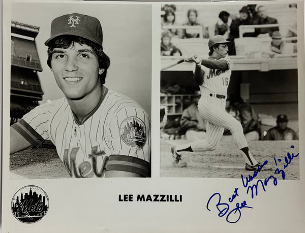 Lee Mazzilli Autographed Mets 8x10 Photo