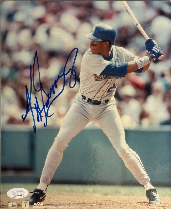 Ken Griffey Jr Autographed 8x10 Mariners Baseball Photo (JSA)