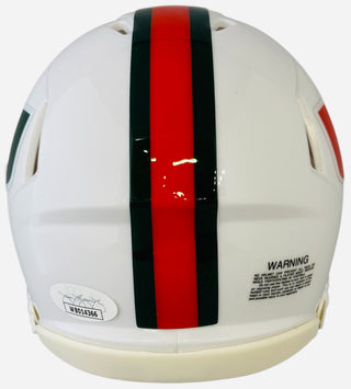 Xavier Restrepo Autographed Miami Hurricanes Speed Mini Helmet (JSA)