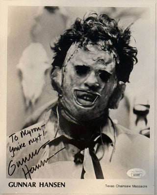 Gunnar Hansen Autographed Texas Chainsaw Massacre 8x10 Photo (JSA)