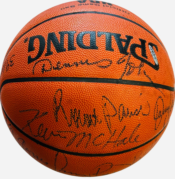 1985-86 Boston Celtics Team Signed Basketball LE 39/500 (UDA & JSA)