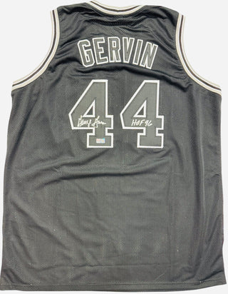 George Gervin Autographed Spurs Custom Jersey (Tristar)