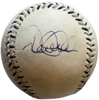 Derek Jeter Justin Morneau Milton Bradley Autographed 2008 All Star Baseball (JSA)