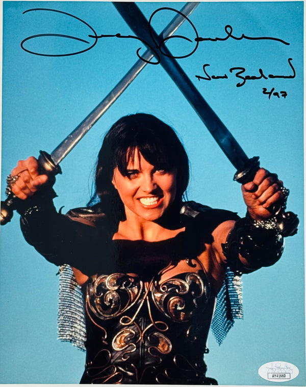 Lucy Lawless Autographed 8x10 Celebrity Photo Xena Warrior Princess (JSA)