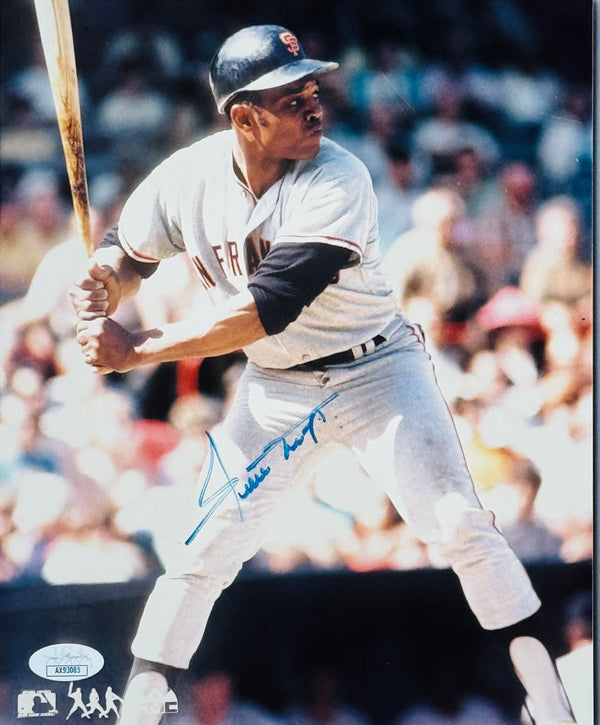 Willie Mays Autographed 8x10 Baseball Photo (JSA)