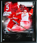 Nicklas Lidstrom Autographed Detroit Red Wings 22 X 26 Stat Photo #2/15 (Fanatics)