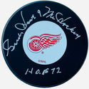 Gordie Howe Autographed Detroit Red Wings Puck (JSA)