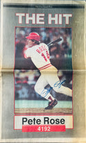 Pete Rose Autographed The Cincinnati Post Newspaper - September 12, 1985