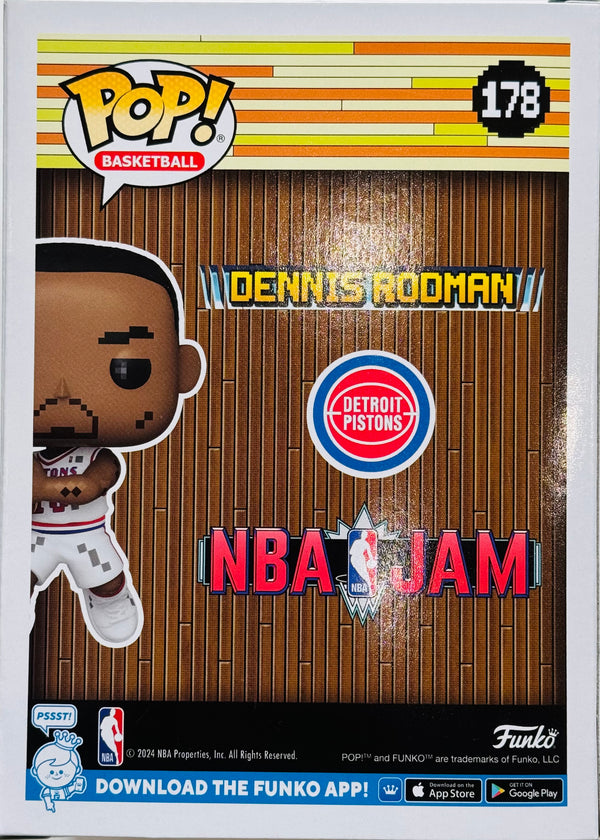 Dennis Rodman Autographed NBA Jam LE/5000 Funko Pop #178 (JSA)