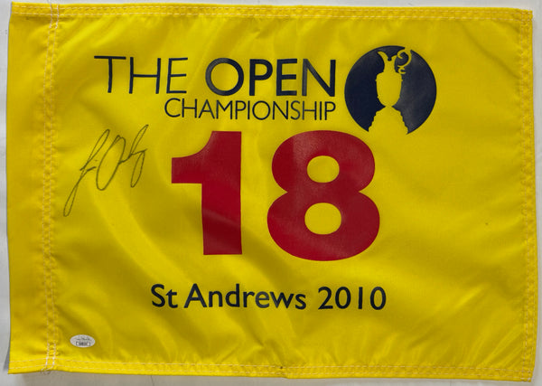 Louis Oosthuizen St Andrews 2010 The Open Championship Autographed Golf Flag (JSA)