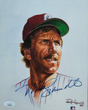 Mike Schmidt Autographed 8x10 Ron Lewis Print #1411/5000 (JSA)