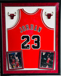 Michael Jordan Autographed Framed Chicago Bulls Jersey (UDA)