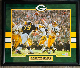 Bart Starr Autographed Packers 16x20 Framed Photo (Steiner)