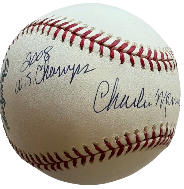 Charlie Manuel Autographed Official Major League Baseball (JSA)