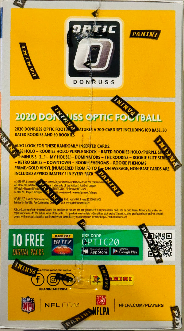 2020 Panini Donruss Optic Football 6-Pack Blaster Box