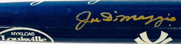 Joe DiMaggio Autographed Louisville Slugger Blue Bat (JSA)