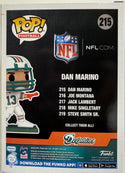 Dan Marino Autographed Funko Pop 215 Beckett Witness