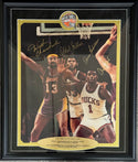 Wilt Chamberlain Abdul Jabbar Oscar Robertson Jerry West Signed Framed 16x20 Photo (JSA)