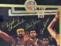 Wilt Chamberlain Abdul Jabbar Oscar Robertson Jerry West Signed Framed 16x20 Photo (JSA)