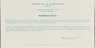 Mickey Mantle Reggie Jackson Signed "Baseball Bugs" Sericel Warner Bros Co. 1992 LE/150