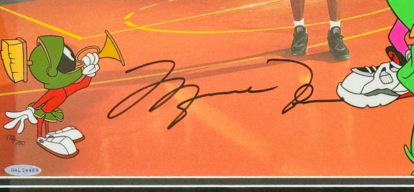 Michael Jordan Signed "The Great Space Erase" L.E. Cel /750 Upper Deck & Warner Bros.