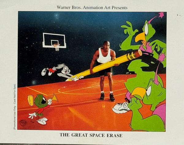 Michael Jordan Signed "The Great Space Erase" L.E. Cel /750 Upper Deck & Warner Bros.