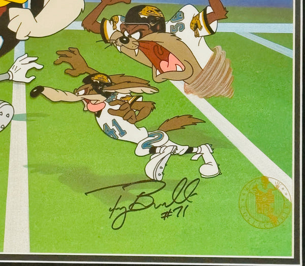 Kerry Collins Tony Boselli Signed "I Say, I Say Ouch" L.E. Cel 9/250 Warner Bros. 1995